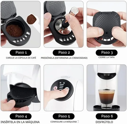 Vista 3 de D'olce Gusto - Adaptador convertidor de cápsulas con carga directa para café molido, compatible con EDG466, EDG305 Mini Me, D'olce Gusto Piccolo XS