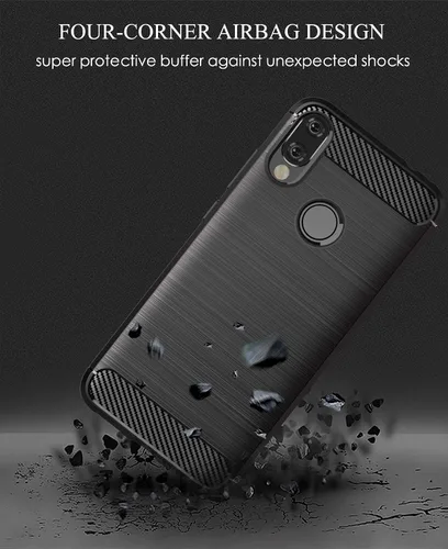 Vista 5 de Asuwish Funda compatible con Xiaomi Redmi Note 7/7Pro y protector de pantalla de vidrio templado, accesorios de celda, TPU de cuerpo completo, funda