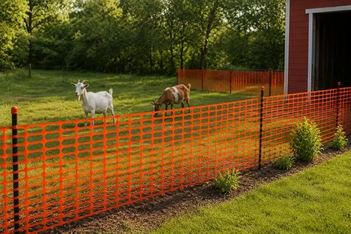 Vista 6 de ATERET Valla de seguridad de plástico de 4 pies x 100 pies, rollo de valla temporal naranja, valla de plástico resistente para construcción, valla