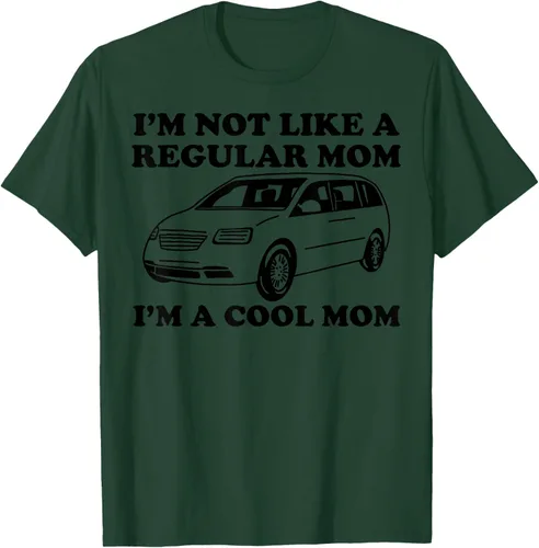 Vista 20 de Camiseta divertida de mamá con texto en inglés "I'm Not Like A Regular Mom I'm A Cool Mom", Blanco, S