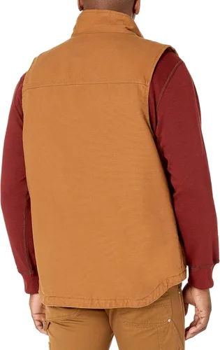 Vista 2 de Carhartt - Chaleco de cuello con forro tipo Sherpa para hombre.