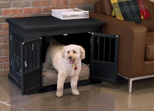 Vista 10 de Zoovilla - Jaula para perro, Caja de triple puerta, M, Negro