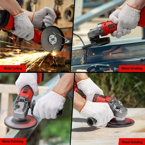 Vista 5 de Amoladora angular inalámbrica para batería Milwaukee M18 de 18 V, sin escobillas, amoladora inalámbrica de 4 1/2 pulgadas, velocidad variable