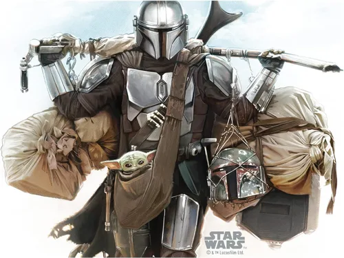 Vista 2 de Star Wars Walking Mando - Botella de agua de acero inoxidable de 17 onzas, 17 onzas, multicolor