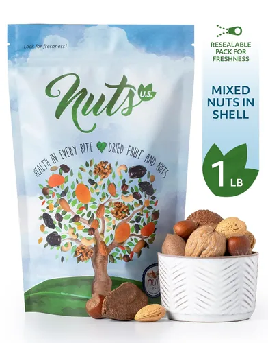 Vista 3 de NUTS U.S. – Nueces Mixtas en Cáscara (Almendras, Nueces, Avellanas, Pacanas, Nueces de Brasil) Sin Colorantes Añadidos y Sin Sabores Artificiales