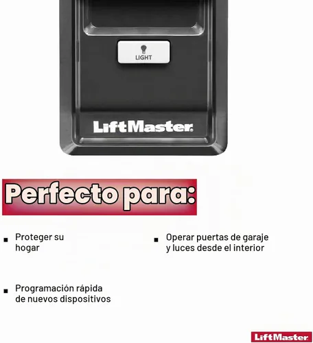 Vista 7 de LiftMaster 882LMW - Solo compatible con los abridores de puerta de garaje Security+ 2.0 LiftMaster - Panel de control de puerta de garaje compatible