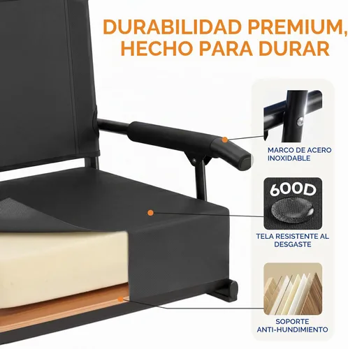 Vista 5 de Sekey Stadium Seats with Back Support & Arm Rest