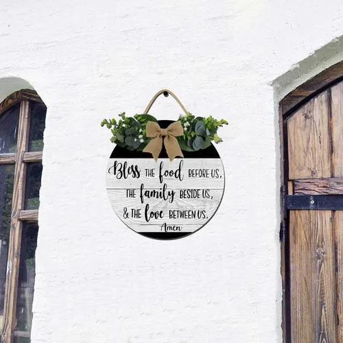 Vista 3 de Bless The Food Before Us, The Family Beside Us Farmhouse - Decoración de pared de cocina