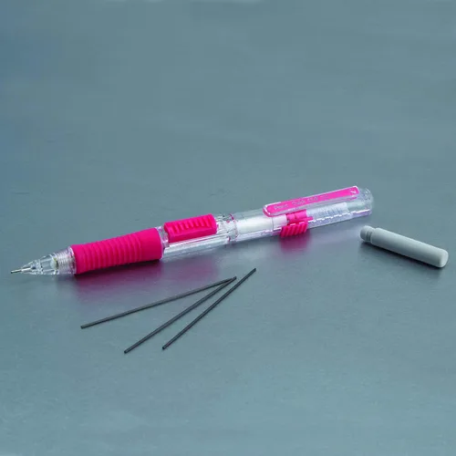 Vista 11 de Lápiz mecánico Pentel QUICK CLICK (0.7mm), cañón rosa, caja de 12 lápices (PD217P)