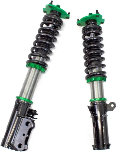 Vista 4 de Rev9 R9-HS2-169_2 Hyper-Street II Kit de bajada de suspensión de coilover, amortiguador monotubo con ajuste de rebote de 32 clics, longitud completa