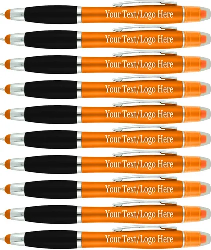 Vista 6 de SyPen Bolígrafos personalizados con resaltador de gel y lápiz capacitivo, paquete de 200 unidades, impresión a granel, resaltador bíblico de 3