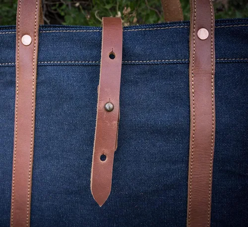 Vista 5 de STS Ranchwear Bolso de mano multifuncional para mujer, estilo casual, para uso diario, colección Bayou, color azul, Azul (Denim), Bolso de mano