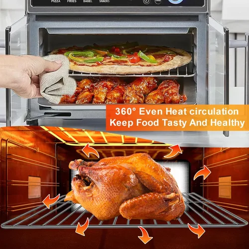 Vista 6 de Accesorios de horno tostador para encimera BLACK+DECKER Crisp 'N Bake Air Fryer Tostador Horno tostador, 12.4 x 12.2 pulgadas, acero inoxidable