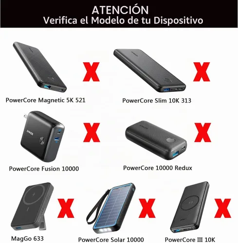 Vista 5 de Khanka, estuche rígido para cargador portátil de batería externa Anker PowerCore Speed 10000 10000mAh QC 3.0 Negro
