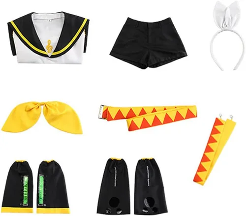Vista 4 de Bleoavre Vocaloid02 Kagamine Rin Cosplay Kagamine Len Disfraz de Halloween Uniforme