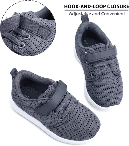 Vista 4 de HIITAVE Zapatillas deportivas para correr y caminar para niños y niñas