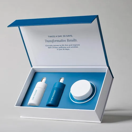 Vista 3 de SKINN Lab Insider - Set de regalo para el cuidado de la piel para 30 días, crema de ojos con cafeína de día y noche, suero para debajo de los ojos