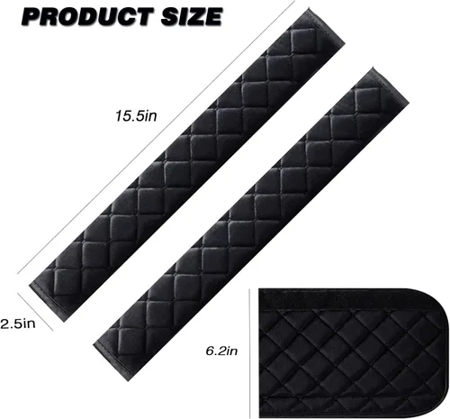 Vista 3 de Funda para cinturón de seguridad, funda para cinturón de seguridad, fundas para cinturón de seguridad, fundas para cinturón de seguridad para Negro