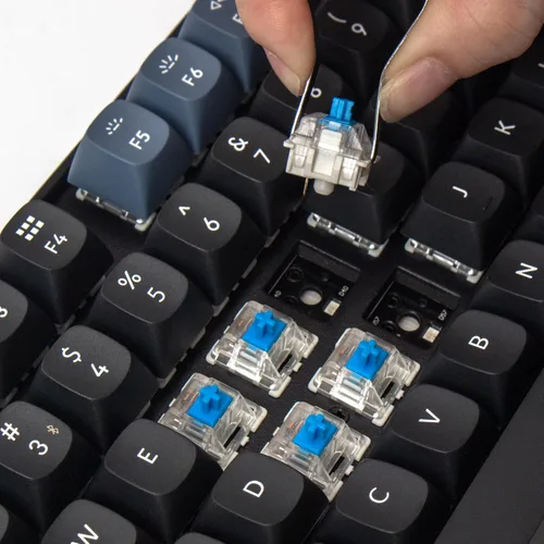 Vista 2 de Keychron K8 Pro Teclado mecánico inalámbrico personalizado QMKVIA programable Bluetoothretroiluminación RGB con cable sin llave con interruptor