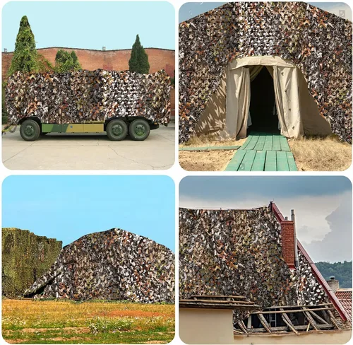 Vista 4 de Red de camuflaje en rollo a granel, red de camuflaje para caza, ejército, fiesta, decoración, protección solar