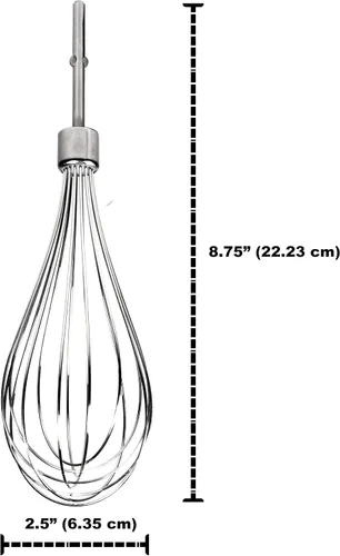Vista 2 de Univen Batidora de mano de acero inoxidable Pro compatible con KitchenAid KHMPW