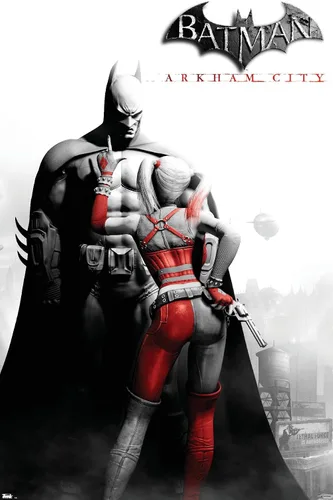 Vista 13 de Trends International DC Comics VIdeo Game - Póster de pared de Arkham City, arte clave, 14.725 x 22.375 pulgadas, versión enmarcada de madera