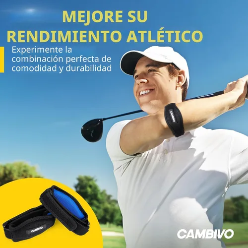 Vista 8 de CAMBIVO Paquete de 2 coderas de tenis para hombres y mujeres, alivio del dolor de codo para tendinitis, codo de tenis y golfista, correa ajustable