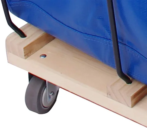 Vista 4 de Carros de Cestas, Carros de Servicio Azules de 8 Fanegas Plegables, Carros, 10.0 pies cúbicos, 400 lb, Capacidad de 34" L X 22" Anc X 30.5" Alt