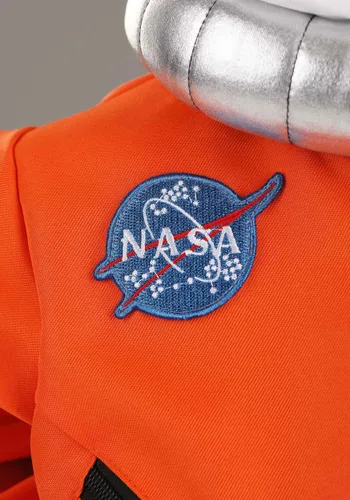 Vista 4 de Disfraz de Mono de Astronauta Naranja para Niños Pequeños Multicolor