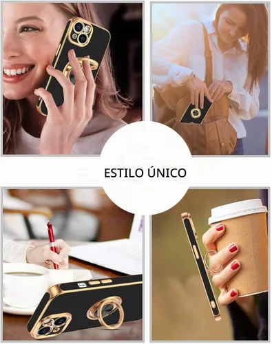 Vista 9 de BENTOBEN Funda compatible con iPhone 15, funda para teléfono iPhone 15, ajuste delgado, soporte de anillo de 360°, soporte magnético para automóvil