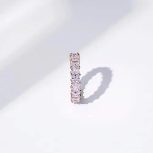 Vista 19 de Amazon Essentials Anillo de plata de ley con corte princesa hecho con circonita cúbica Infinite Elements (anteriormente colección Amazon)