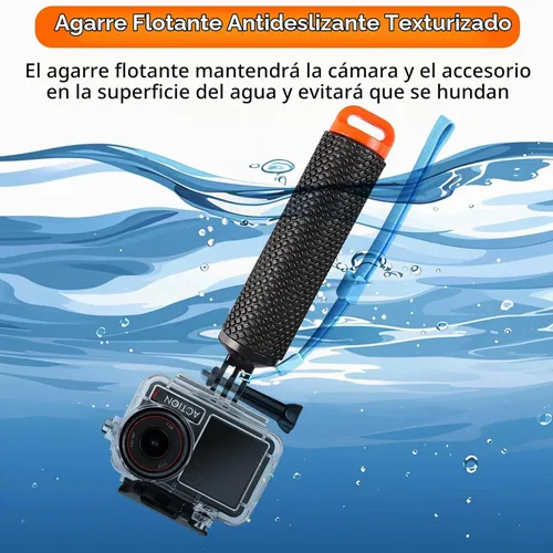 Vista 4 de BO&DQQ Carcasa Subacuática Impermeable Compatible con DJI Osmo Action 5 Pro/Action 4/Action 3, Funda de Cubierta de Buceo de 50 m/164 pies con Kit