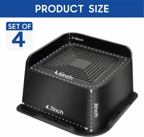 Vista 5 de Elevadores de cama resistentes de 3 pulgadas, elevadores de muebles en forma de L, elevador de silla elevador para sofás, sofás, escritorios, juego