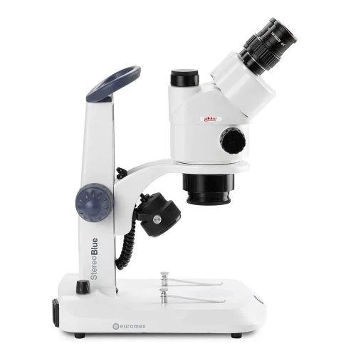 Vista 3 de Microscopio estéreo trinocular Stereoblue, objetivo de zoom de 0.7X a 4.5X, aumento de 7X a 45x, soporte ergonómico con iluminación LED incidente