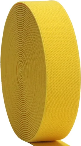 Vista 17 de Banda elástica de punto negro de 1-1/2 pulgadas, 10 yardas, 1.496 in, tejido de sarga de doble cara, correas elásticas pesadas, banda elástica