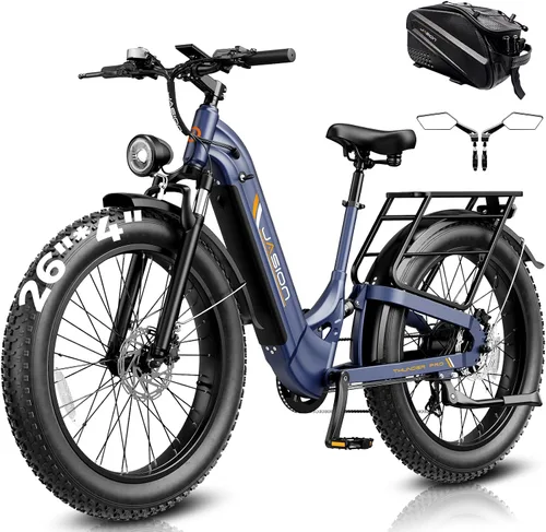 Vista 10 de Jasion Bicicleta eléctrica Thunder/PRO/ST, 2000 W/1800 W Peak Ebikes para adultos, neumático de grasa de 26 pulgadas, mejor bicicleta eléctrica
