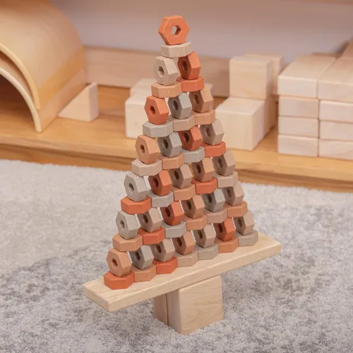 Vista 10 de Guidecraft Little Pavers - 60 pc. Set: Juego de constructores de bloques para construcción y apilamiento