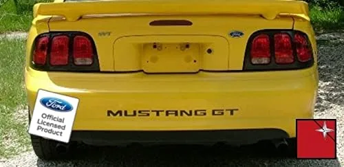 Vista 11 de Letras de inserción para parachoques trasero, calcomanías para Ford Mustang GT Negro (Mate) - CBM (se ajusta a 1994-1998)