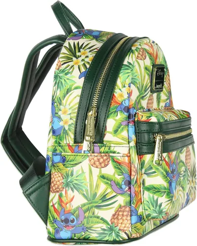 Vista 2 de Loungefly Disney Lilo & Stitch Hawaiian Pineapple - Mini mochila con estampado de piña, Multi, Mochila