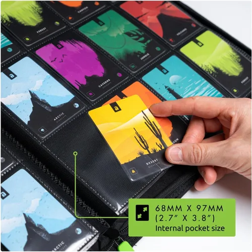 Vista 4 de Vault X Carpeta de tarjetas coleccionables con cremallera de 12 bolsillos Negro
