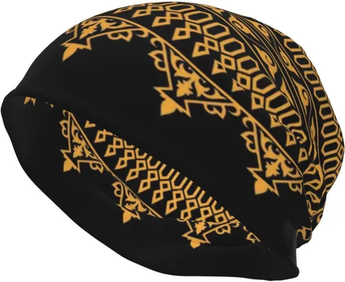 Vista 3 de Gorro africano holgado para adultos, tejido elástico, de calavera, gorro de invierno para exteriores para mujeres y hombres