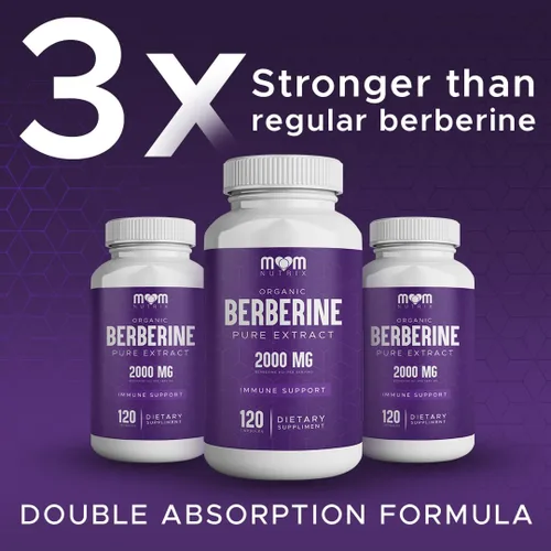 Vista 2 de THE MONK Extracto de berberina orgánica de 2000 mg - Vegano, sin OMG - Apoyo inmunológico - Suplemento de berberina HCL para mujeres y hombres - 120