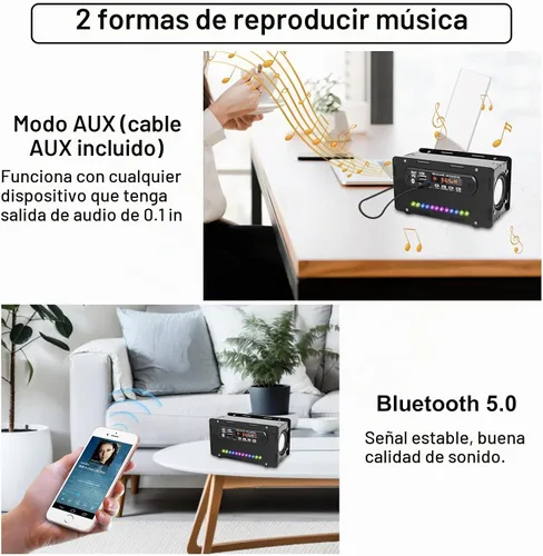 Vista 6 de Kit de altavoces DIY compatible con Bluetooth, kit de práctica de soldadura de radio FM DIY USB amplificador de sonido para el hogar control remoto