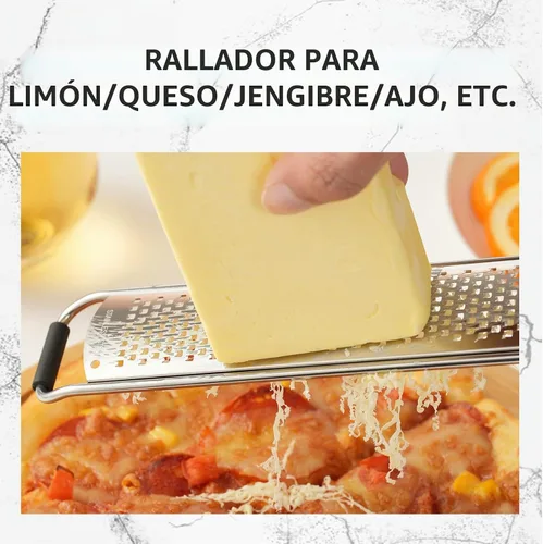 Vista 3 de ALLTOP Zester de limón, rallador de alimentos de acero inoxidable de mano, herramienta de cocina profesional para queso, parmesano, verduras