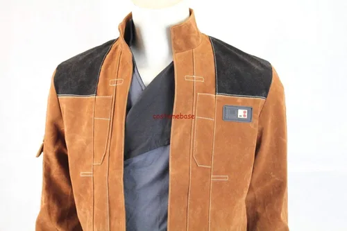 Vista 6 de Star Wars Han Solo Story Premium Faux Suede - Chaqueta de piel marrón