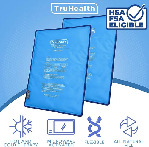 Vista 2 de Paquetes de hielo de gel reutilizables – Paquetes fríos para lesiones y recuperación quirúrgica – Envoltura de hielo contorneada para hombros