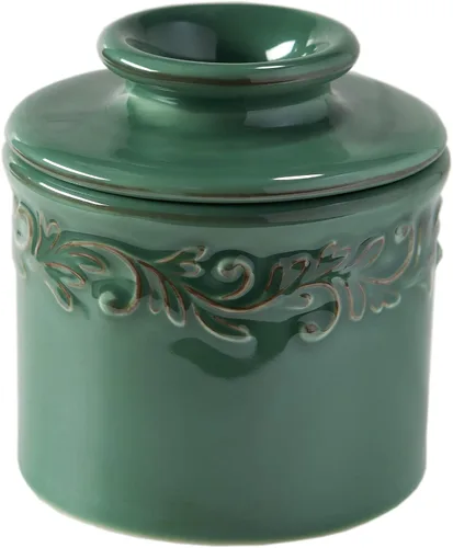 Vista 9 de Butter Bell Crock by L. Tremain Mantequera de cerámica francesa, color azul