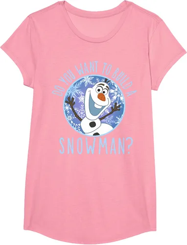 Vista 22 de Disney Camiseta Frozen Olaf con texto en inglés "Do You Want to Build A Snowman Negro
