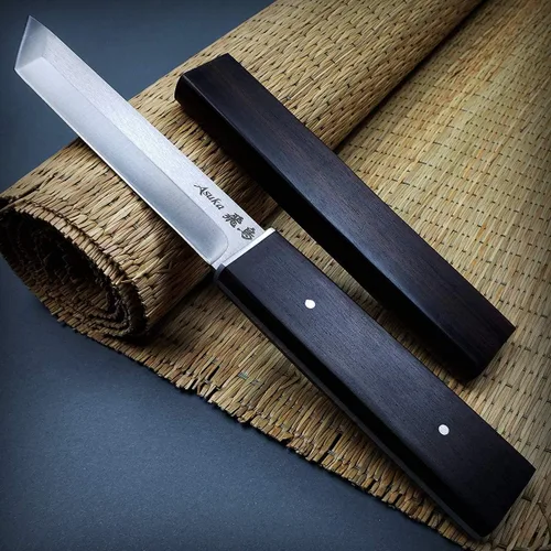 Vista 2 de Asuka - Espada Samurai corta - Espada Samurai Tanto - Coleccionable de acero inoxidable 3CR13 - Pieza de exhibición de espiga completa
