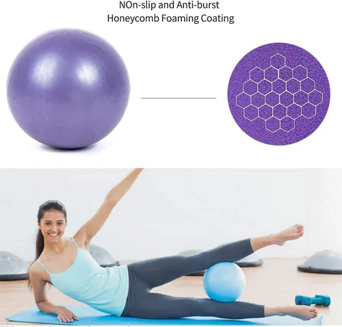 Vista 4 de Mini Yoga Balls 6 Inch Exercise Pilates Therapy Balance Micropore Ball Barre Equipment for Home Stability Training Physical Core Training